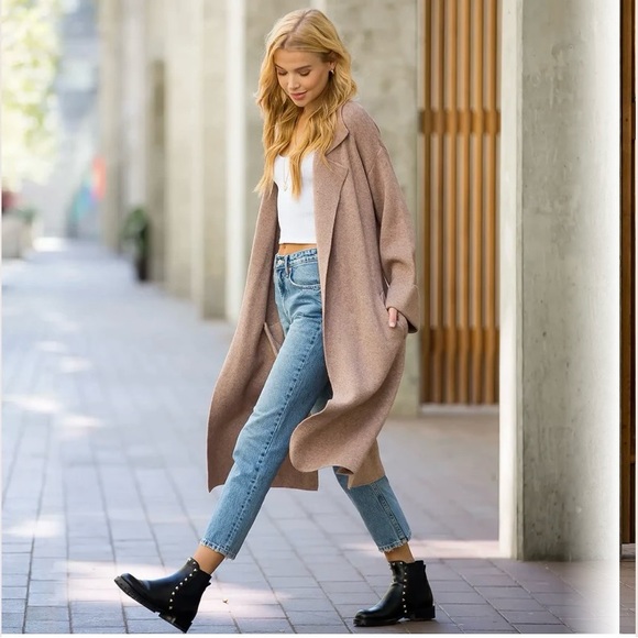 Knit camel trench - Picture 2 of 4